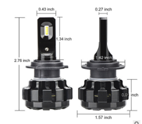 V1新款汽车led大灯h7h4h19005前大灯远光近光灯泡超亮车灯改装