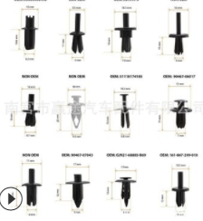 外贸供应汽车配件350PCS套装盒装尼龙卡扣紧固件塑料卡子