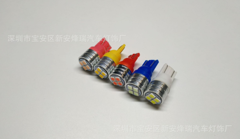 T10行车灯 T10led-4smd 白板3030示宽灯牌照灯 高亮阅读灯W5W