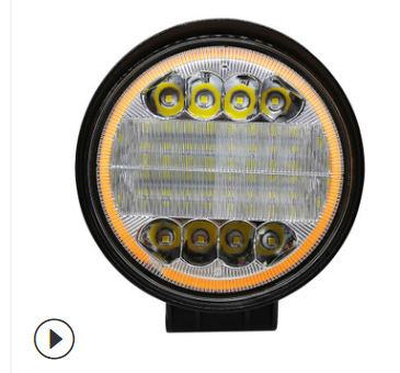 跨境专供 LED工作灯 新款72W圆形带光圈 蓝色 黄色 红色