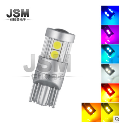 厂家直销 新款汽车LED W5W/T10 3030 9SMD 示宽 阅读灯宽压解码