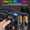 厂家直销T10 RGB COB示宽灯七彩爆闪灯多种模式 Car width lamp