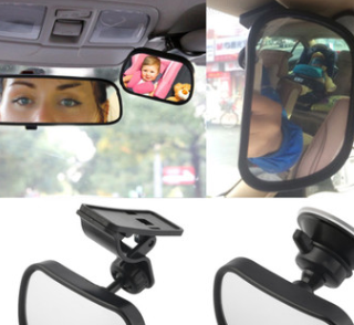 汽车婴儿安全后视镜车内儿童观察镜宝宝汽车观后镜反光吸盘镜夹子