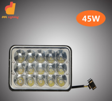45w远近光LED工作灯4X6改装货车方灯5寸摩托车头灯