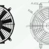 12寸通用型汽车空调电子扇 风扇 12V 24V 80瓦特