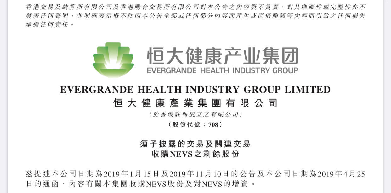 恒大健康