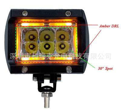 工厂直供电商爆款 4英寸30W LED车灯越野车卡车汽车改装LED工作灯