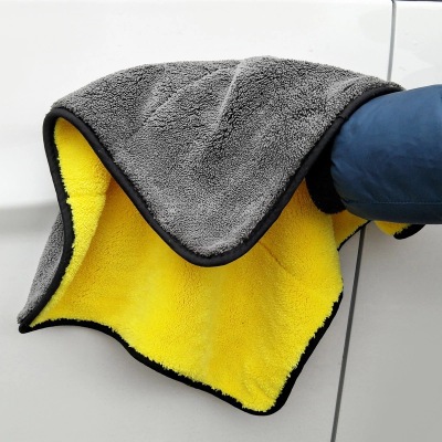 840GSM加厚超柔双面珊瑚绒擦车巾30*30清洁用品洗车毛巾