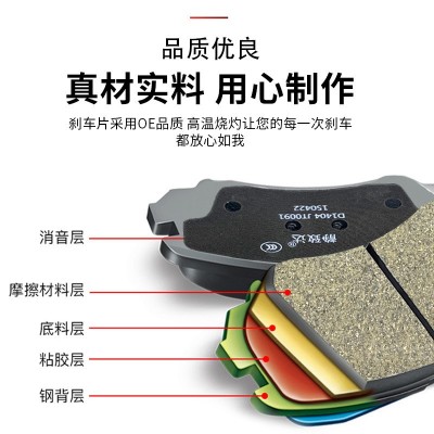 适用于北京汽车刹车片 全车系陶瓷汽车前后碟刹片 汽车零件摩擦片图3