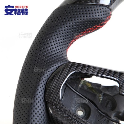 老款改新适用于宝马F90F91F92F93M8M6碳纤维LED汽车方向盘改装图4
