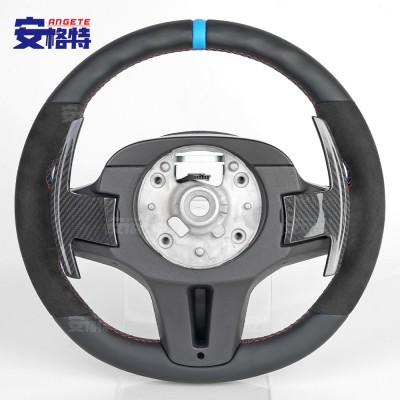 适用于宝马G20 G30 G38 M3M5M6改装全皮MP方向盘总成老改新丁字裤图4