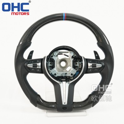 适用于BMW宝马X1-X4 M3M4 F30 F80多功能改装翻毛皮方向盘总成图2