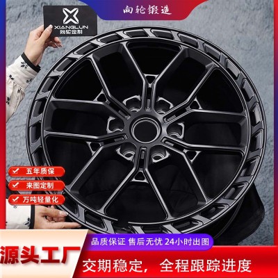 向轮万吨锻造铝合金轮毂一片式锻造轻量化17寸18寸19寸宏鑫品质图2