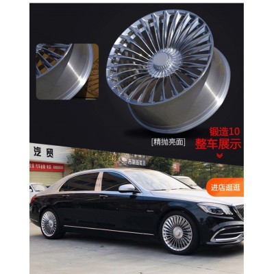 适用于奔驰锻造轮毂18 19 20寸 C200AMG E300 GLC GLE 迈巴赫改装图2