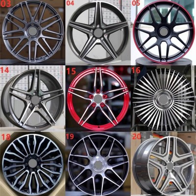 适用于奔驰锻造轮毂18 19 20寸 C200AMG E300 GLC GLE 迈巴赫改装图3
