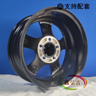 15寸拖挂房车轮毂 5*114.3 黑色亮面 适配轮胎195/70R15C图4