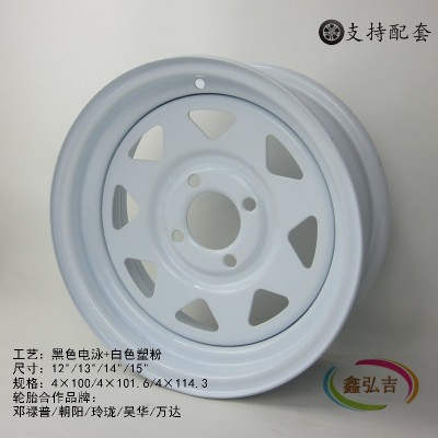 14*5 14*5.5 14*6 4*100 4*101.6 4*114.3拖车钢圈轮辋图5