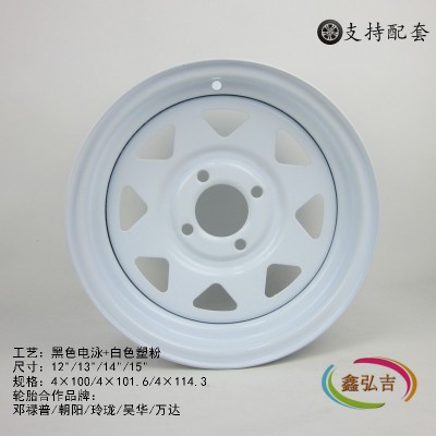 14*5 14*5.5 14*6 4*100 4*101.6 4*114.3拖车钢圈轮辋图4