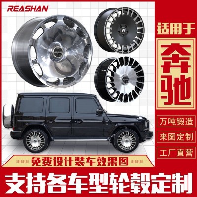 适用奔驰轮毂升级e300l大饼s600迈巴赫g63锻造网红改装18/19/20寸图3