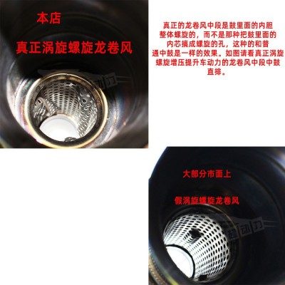 跨境热销 汽车改装不锈钢赛车摩托车排气管消声器烧蓝排气管尾喉图2
