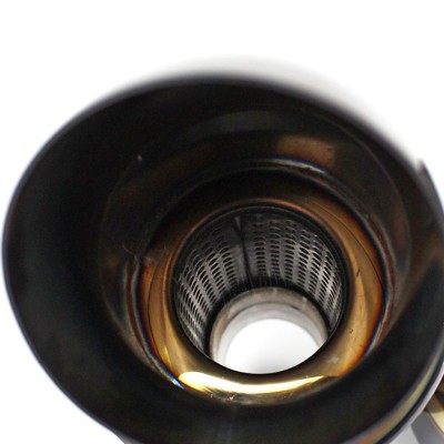 汽车改装烤蓝尾喉尾管 不锈钢48/76mm黑金消音器 改装用品排气管图5