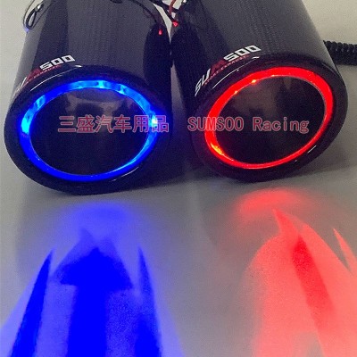改装炫酷发光带灯碳纤维尾罩汽车排气管 汽车改装喷火式尾嘴尾喉图4