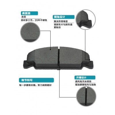 耐高温陶瓷刹车片制动刹车皮陶瓷厂家生产外贸采购奥DIQ5L前图4