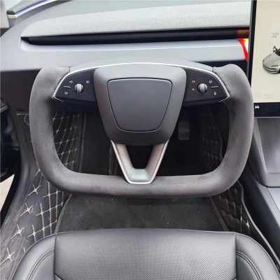 适用焕新版Model3改装YOKE方向盘升级毛豆3新款Tesla改装配件图4