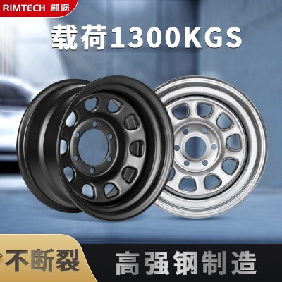 凯途适用猎豹霸道途乐帕拉丁越野汽车16/17寸钢制负值改装铁轮毂图2