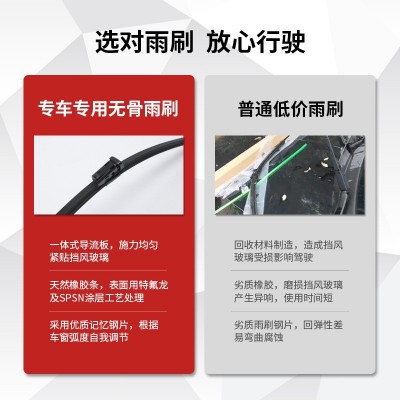 适用大众迈腾雨刮器新朗逸途观L高尔夫6专车专用无骨雨刷 静音耐用图2