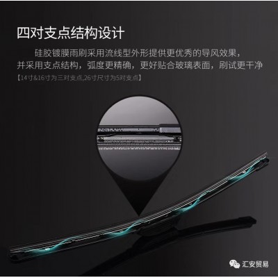 特价硅胶镀膜雨刮U型钩雨刷有骨雨刮器图3