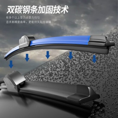 彩色雨刷器粉红色黄绿蓝白改装升级无骨原装原厂专车专用雨刮器片图3