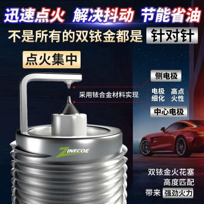 双铱金汽车火花塞省油针对针点火抖动提升动力适99%车型图5